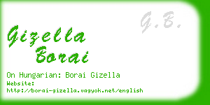 gizella borai business card